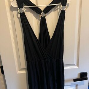 Elegant Black Halter Jumper